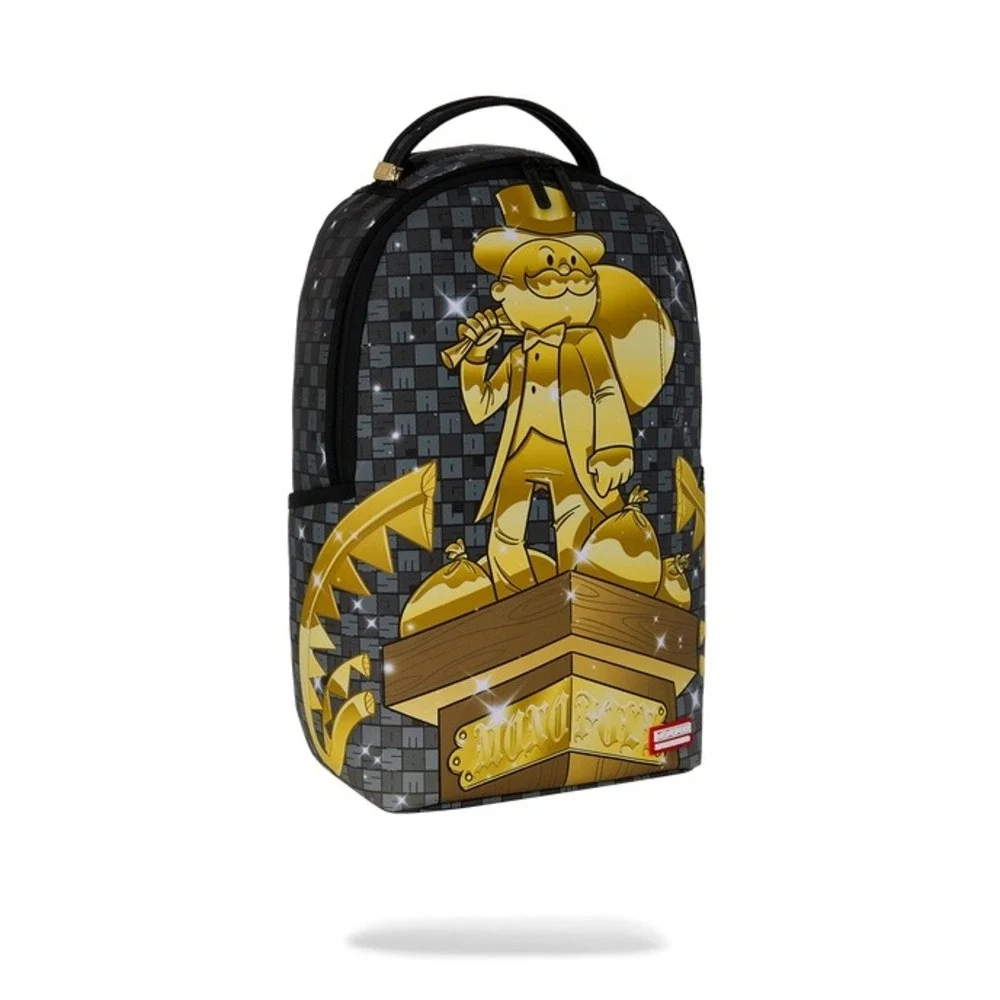 NEW Sprayground Monopoly Get The Gold Backpack Black Gold Unisex Streetwear